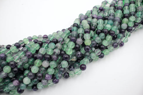 Rainbow Fluorite Gemstone Beads, 8mm, Round